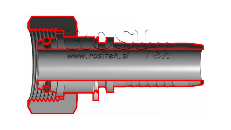 HYDRAULISCHER ANSCHLUSS DKOS 38 S WEIBLICH DN31-M52x2