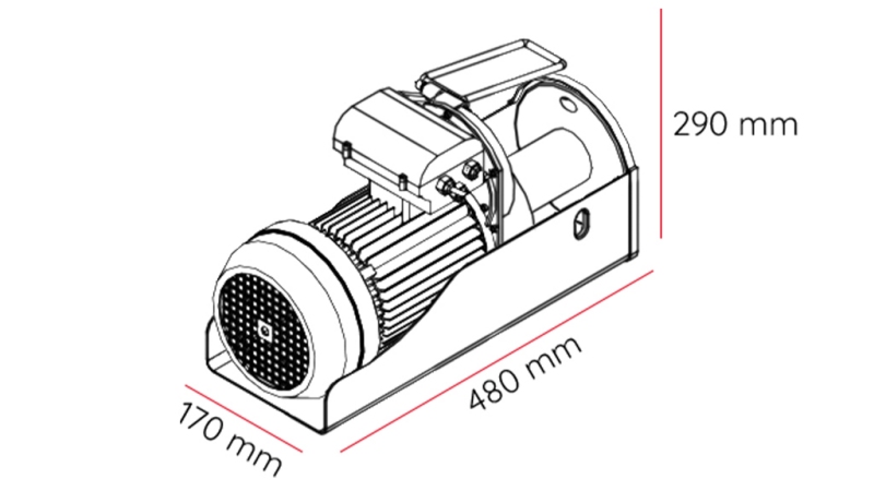 230 V ELEKTROMOS KÖTŐDŐ DWI 500/990 kg