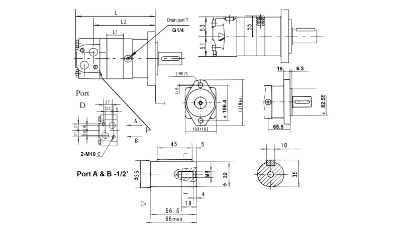 MOTEUR HYDRAULIQUE MS 100 ECO (ALSG3-100)