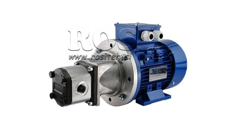 HYDRAULISK PUMPE MONTERINGSGRUPPE 2 16 ccm ELEKTRISK MOTOR 3-fase - 5.5 KW (strøm = 23 liter/min)
