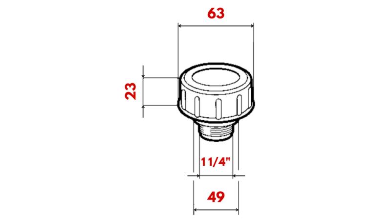 FILLER PLUG 1 1/4 WITH VENT