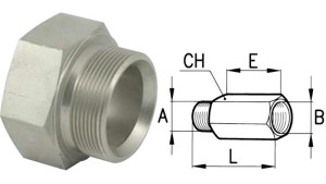 FORLENGEDE-ADAPTERE-HANN-HUNN-3/8