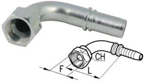 HYDRAULISK-KOBLING-JIC74°-HUNN-ELBOW-90°