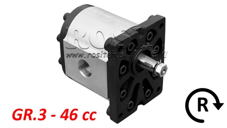 HYDRAULISK PUMPE GR.3 46 CC HØYRE - GJENGA