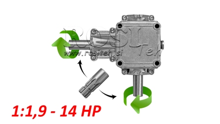 RIDUTTORE D'ANGOLO PTO 1:1,9 (14HP-10kW)