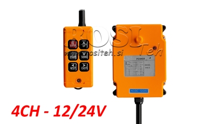 RÁDIÓ IRÁNYTÚ 4CH - 12/24V