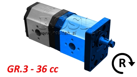 HYDRAULISK PUMPE 30C36X241 FRONT GR.3 36 CC HØYRE