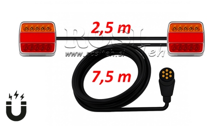 MAGNETISKE LED TAIL LIGHTS MED KABEL