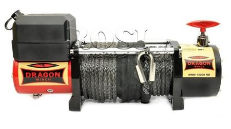 24 V ELEKTRISK VINCH DWM 13000 HD - 5897 kg - Syntetisk tau