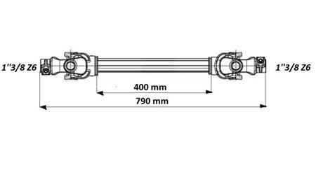 ECO CARDAN 790mm 35-60HP STANDARD - dimensjoner
