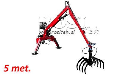 CIĄGNIKOWY ŁADOWARKA HYDRAULICZNA Z WIDŁAMI HUT 5M