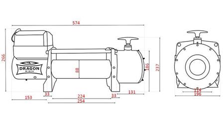 24 V WCIĄGARKA ELEKTRYCZNA DWT 16000 HD - 7257 KG
