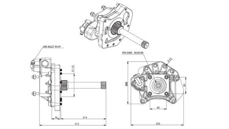 Dimensjoner HYDRAULISK PUMPEDRIFT - MERCEDES ACTROS A