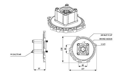 Mål UTGANG FOR HYDRAULISK PUMPE - MERCEDES G4