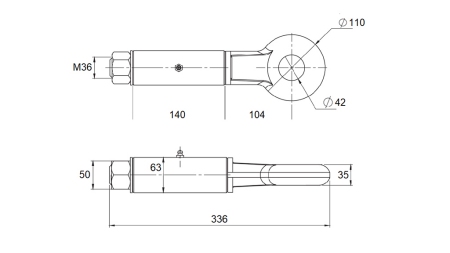 SVIVEL TAUKROK FI42 106kN (E13 sertifikat)