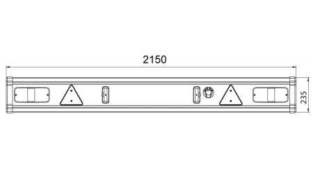 TREKKVOGN BUMPER TÜV MODELL MED LYS 2150mm