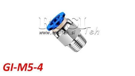 CONNECTEUR DROIT PNEUMATIQUE TPA AVEC FILET GI-M5-4