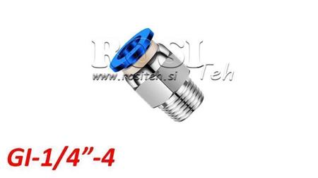 CONNECTEUR DROIT PNEUMATIQUE TPA AVEC FILET GI-014-4