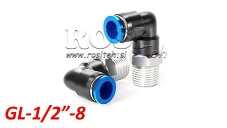 CONECTOR RECTO DE ENCHUFE NEUMÁTICO TPA CON ROSCA GI-018-10