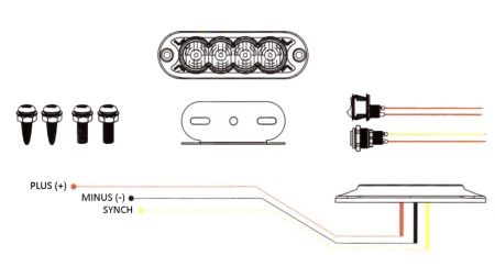 LUZ ESTROBOSCÓPICA LED 12/24V