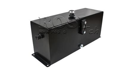 METALL RESERVOAR 25 LITER KUBE 260x170x600mm KOMPLETT MED UTSTYR