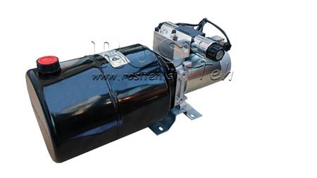 MINI HYDRAULISK AGGREGAT 24V DC - 2.2kW = 2.1cc - 8 lit - dobbel retning montering (metall)