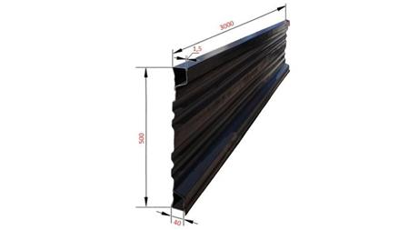 SIDE PANEL FOR TIPPER TRAILER 3 MET. - HØYDE 500 mm