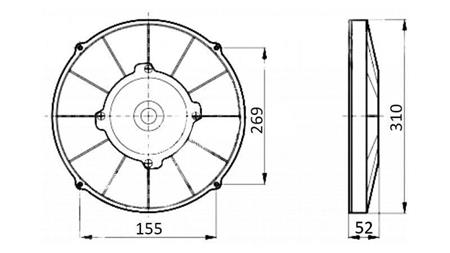 AXIAL VIFTE 280mm DRA 24V