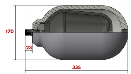 HIDRAULIKUS AKUMULÁTOR 3,8 LIT - BSP1/2''