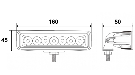 LED MUNKAFÉNY - FÉNY 6 LED 18W 12V-24V