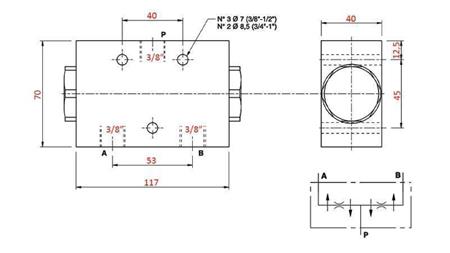 HYDRAULISK FORDELINGSVENTIL STRØM V1022 DFL 6-10 lit - 3/8 - 250 bar (maks.300 bar) METALL