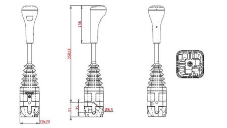 JOYSTICK INDEMAR FOR GAFLIFT - UTEN KNAPPE