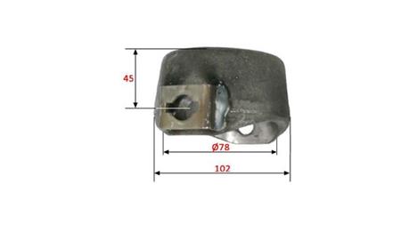 TESTA PER CAMION DUMP fi 78 CON DUE APERTURE