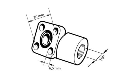 RØRFORBINDELSE 3/8 - RETT FLENS BOSCH fi 30