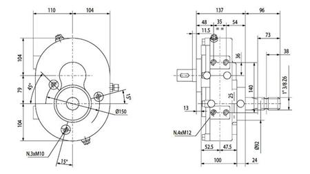 REDUSERING INVERSJON A-3A 1:1 (30HP-22.1W)