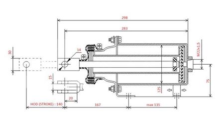 LUFTBREMS SYLINDER - MEMBRAN 125 mm