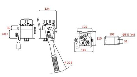 MULTI-FASTER KOBLING 2-veisk BSP1/2 FAST DEL