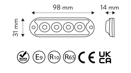 LUZ ESTROBOSCÓPICA LED 12/24V