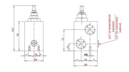 HYDRAULISK TRYKKREGULATOR VMPP 1' 50-400 BAR - 160lit