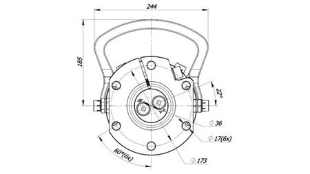 HIDRAVLIČNI ROTATOR 6000/3000 KG S PRIROBNICO
