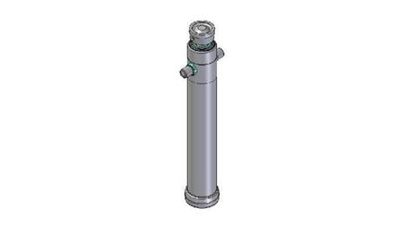 4029S - TELESCOPISK Sylinder STANDARD/KULE 2 TRINN SLAG 1395 DIAMETER 124