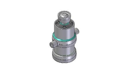 4071S - TELESCOPISK CYLINDER STANDARD/BOLL 4 STEG SLAG 970 DIAMETER 170