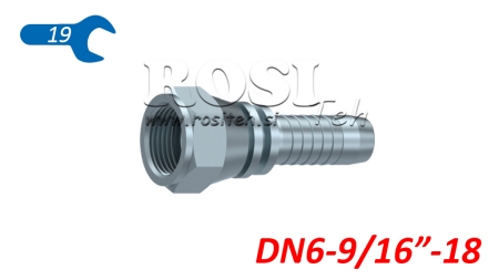 HYDRAULISK TILKOBLING DKJ JIC74° HUN DN6-9/16”-18