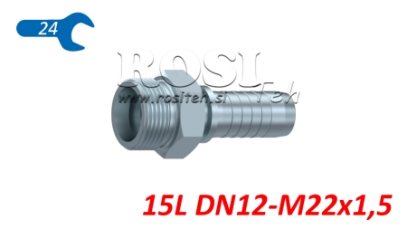 HIDRAVLIČNI PRIKLJUČEK CEL 15 L MOŠKI DN12-M22x1,5