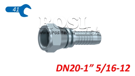 HYDRAULINEN YHTEYS DKJ JIC74° NAISET DN20-1” 5/16-12