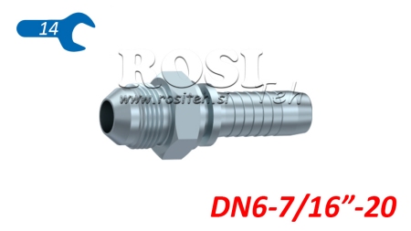 HYDRAULISCHER ANSCHLUSS AGJ JIC74° MÄNNLICH DN6-7/16