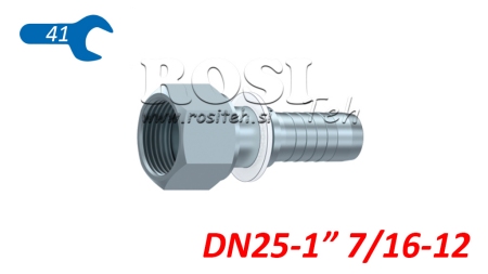 HYDRAULISK TILKOBLING DKORFS HUNN DN25-1 7/16-12