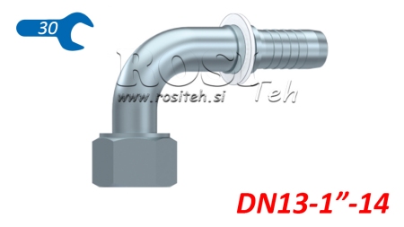 HYDRAULICKÉ PŘIPOJENÍ DKORFS ŽENSKÝ ELBOW 90° DN13-1 -14