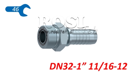 HYDRAULISK FORBINDELSE AGORFS HAN DN32-1 11/16-12