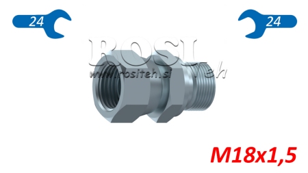 HYDRAULISK DOBBELKONTAKT SVIVELMUTTER M18X1,5